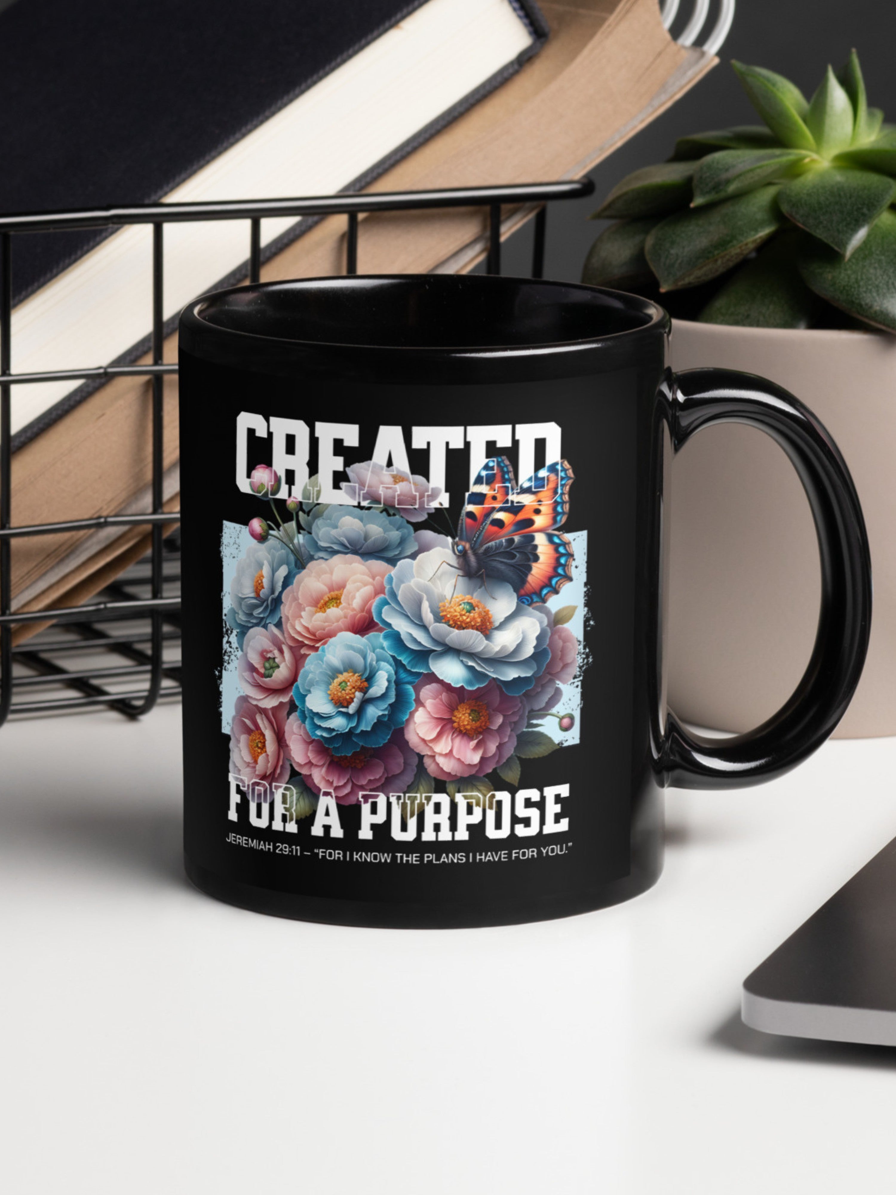 Created for a Purpose — Butterfly & Blooms Mug