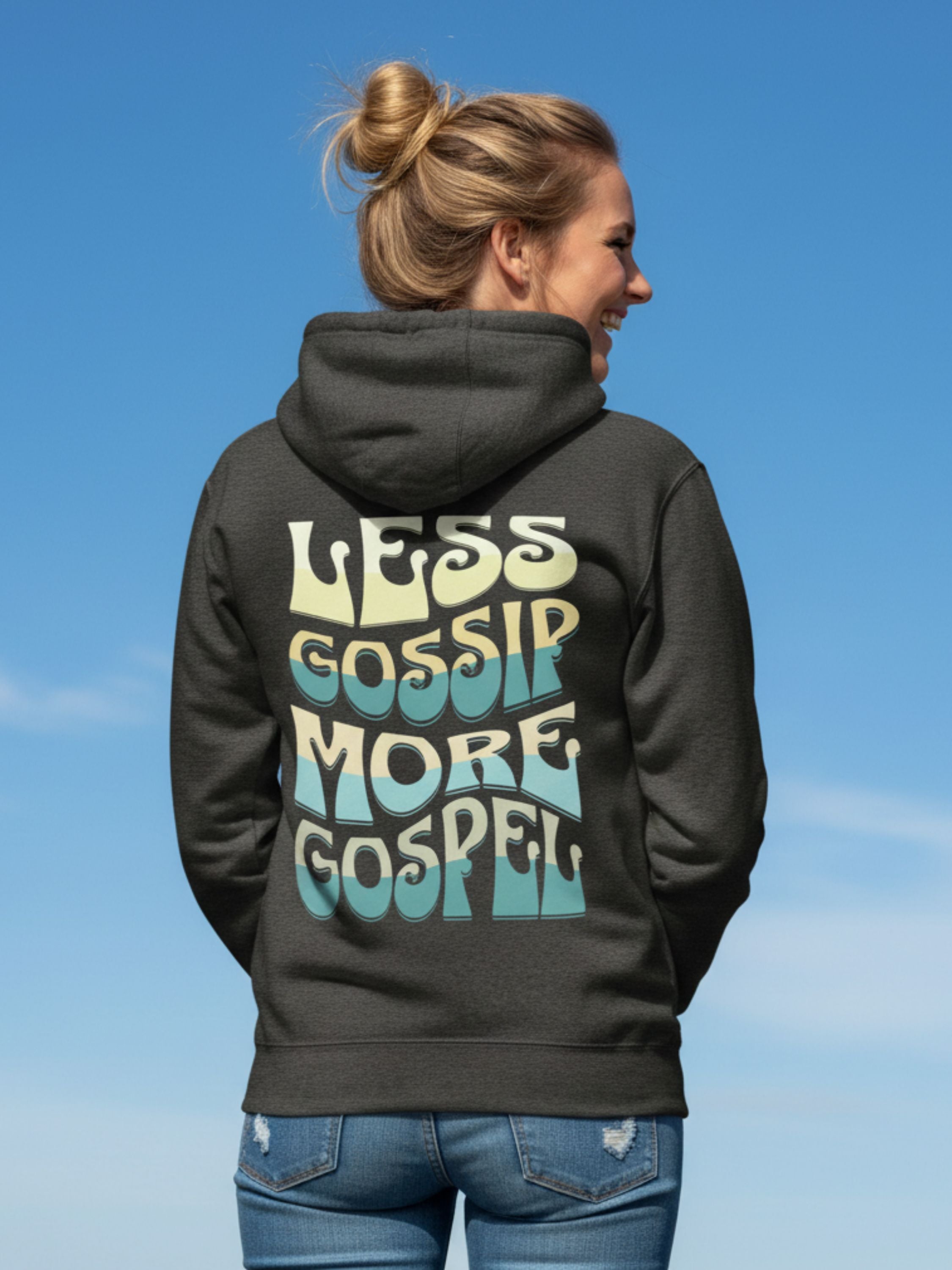 Less Gossip More Gospel — Retro Hoodie