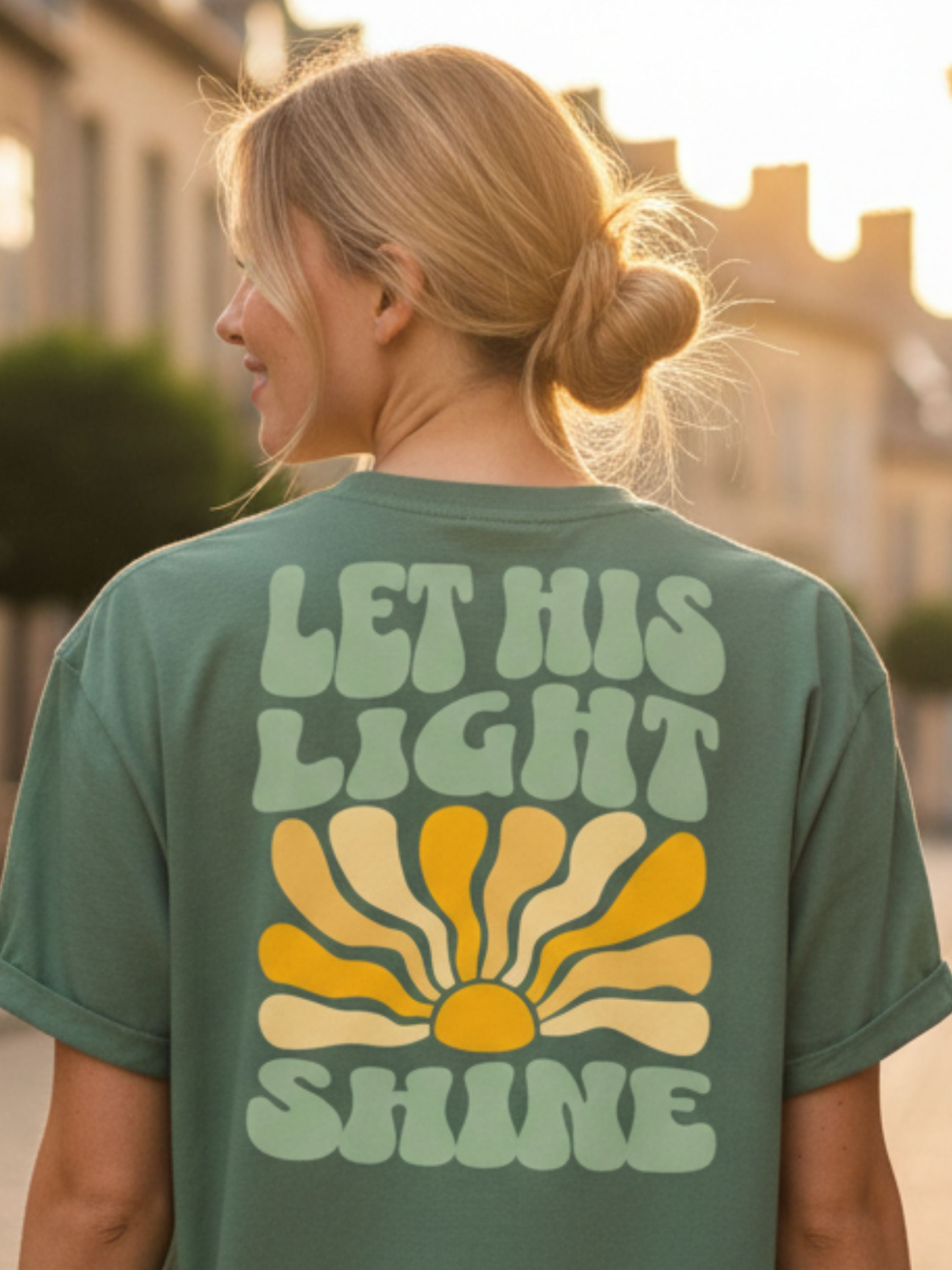 Let His Light Shine — Retro Sun T-Shirt