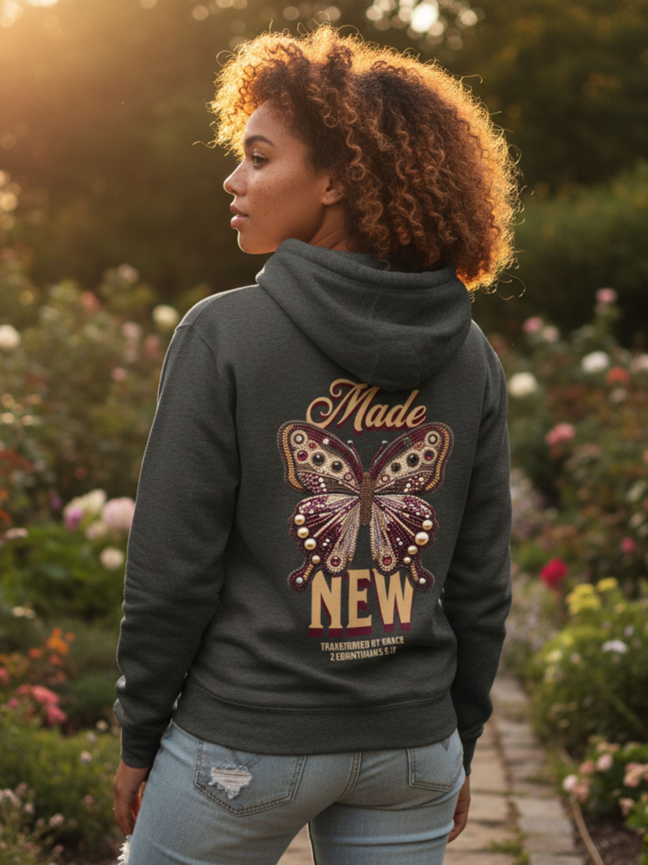 Made New — Beaded Butterfly Hoodie