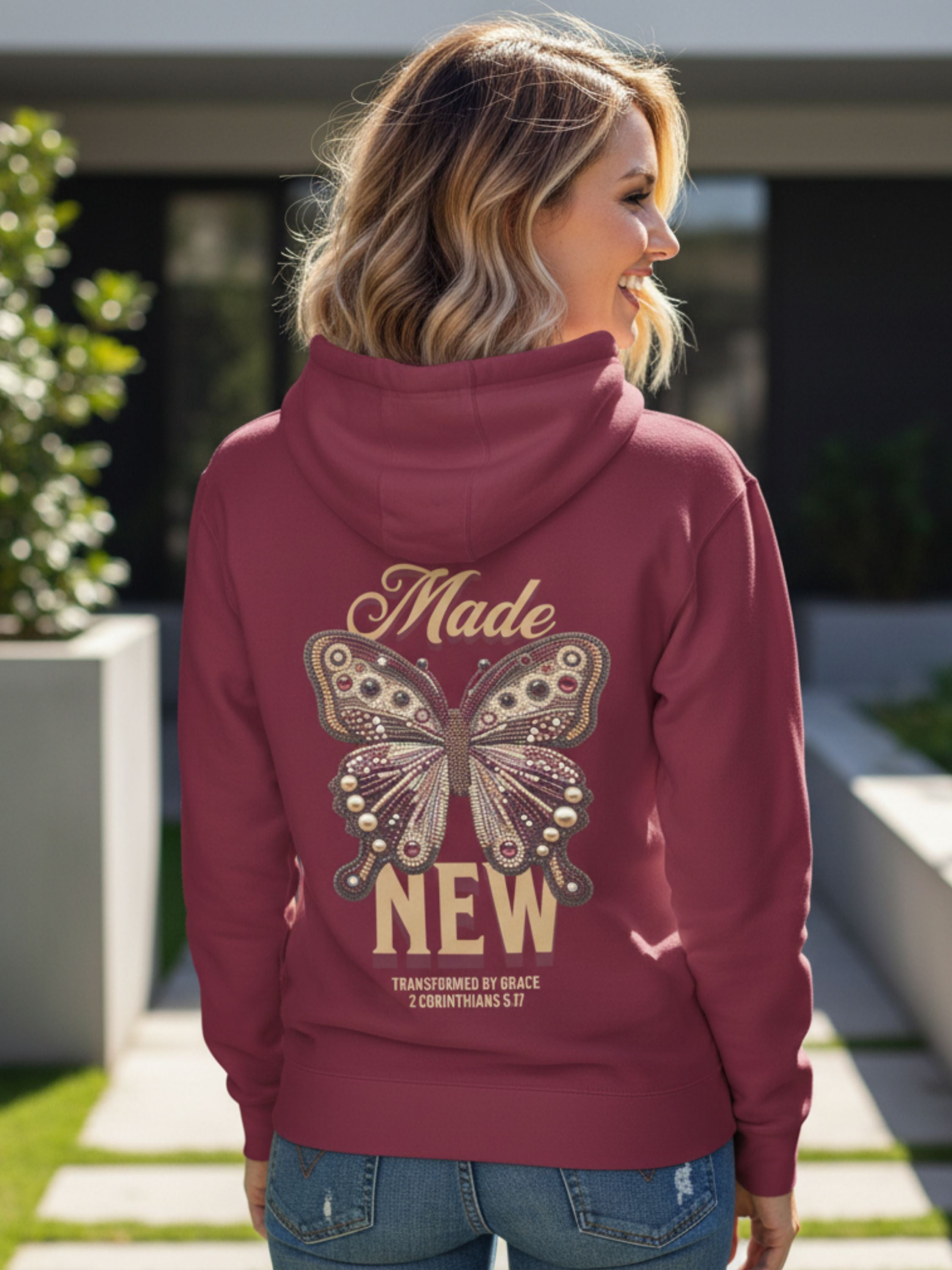 Made New — Beaded Butterfly Hoodie