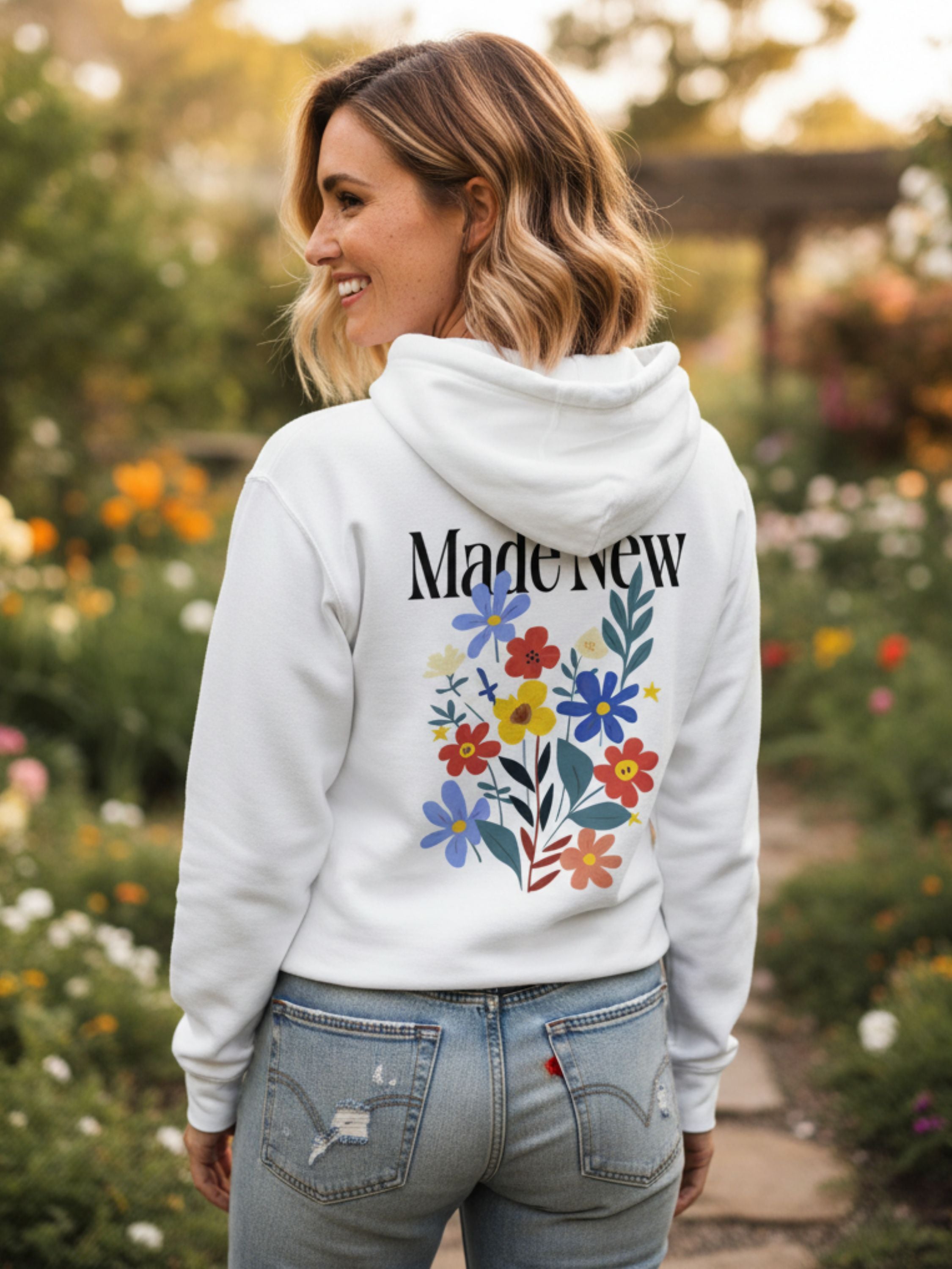 Made New — Whimsy Flowers Hoodie