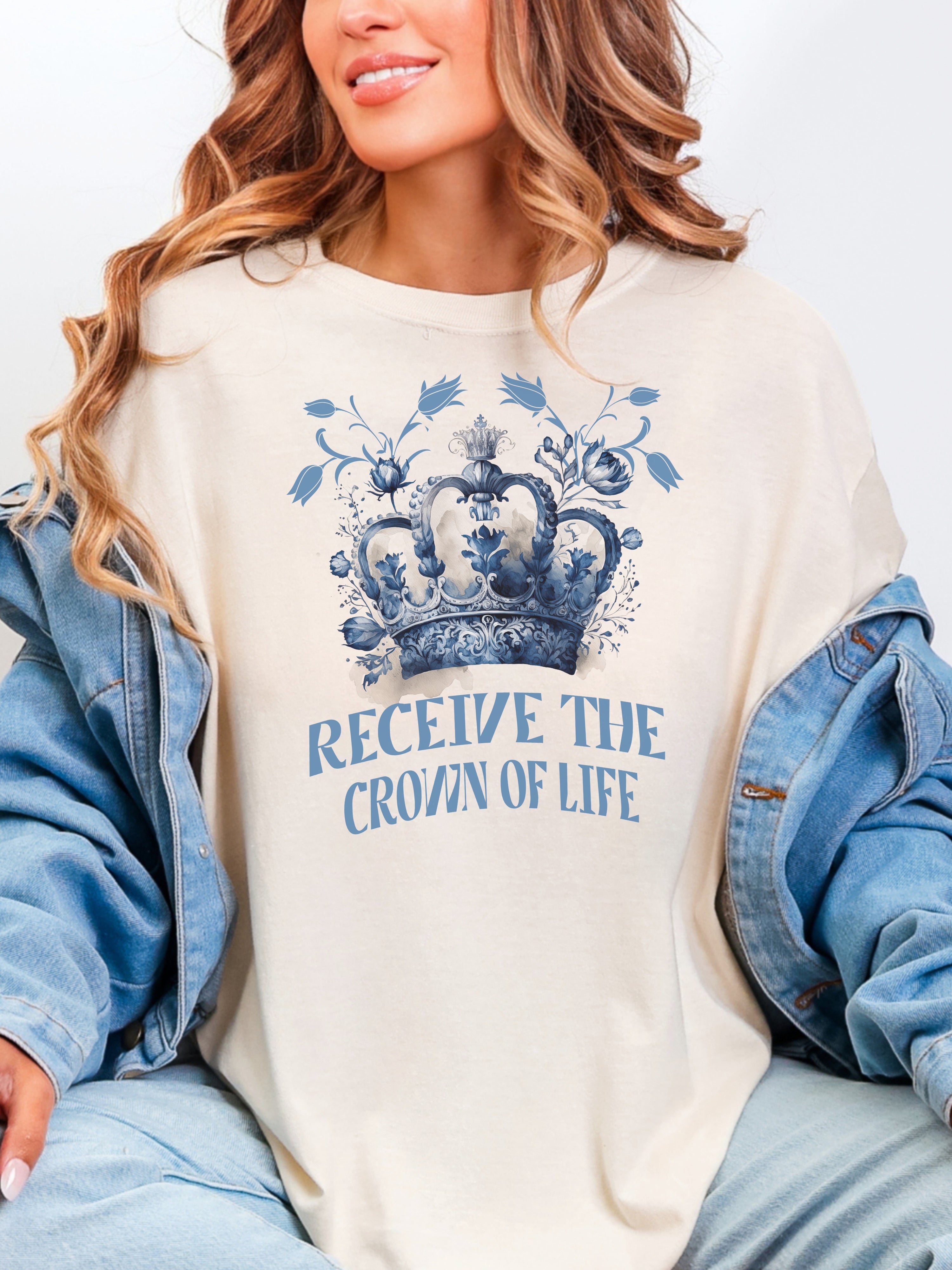 Receive the Crown of Life  —  Delft Blue