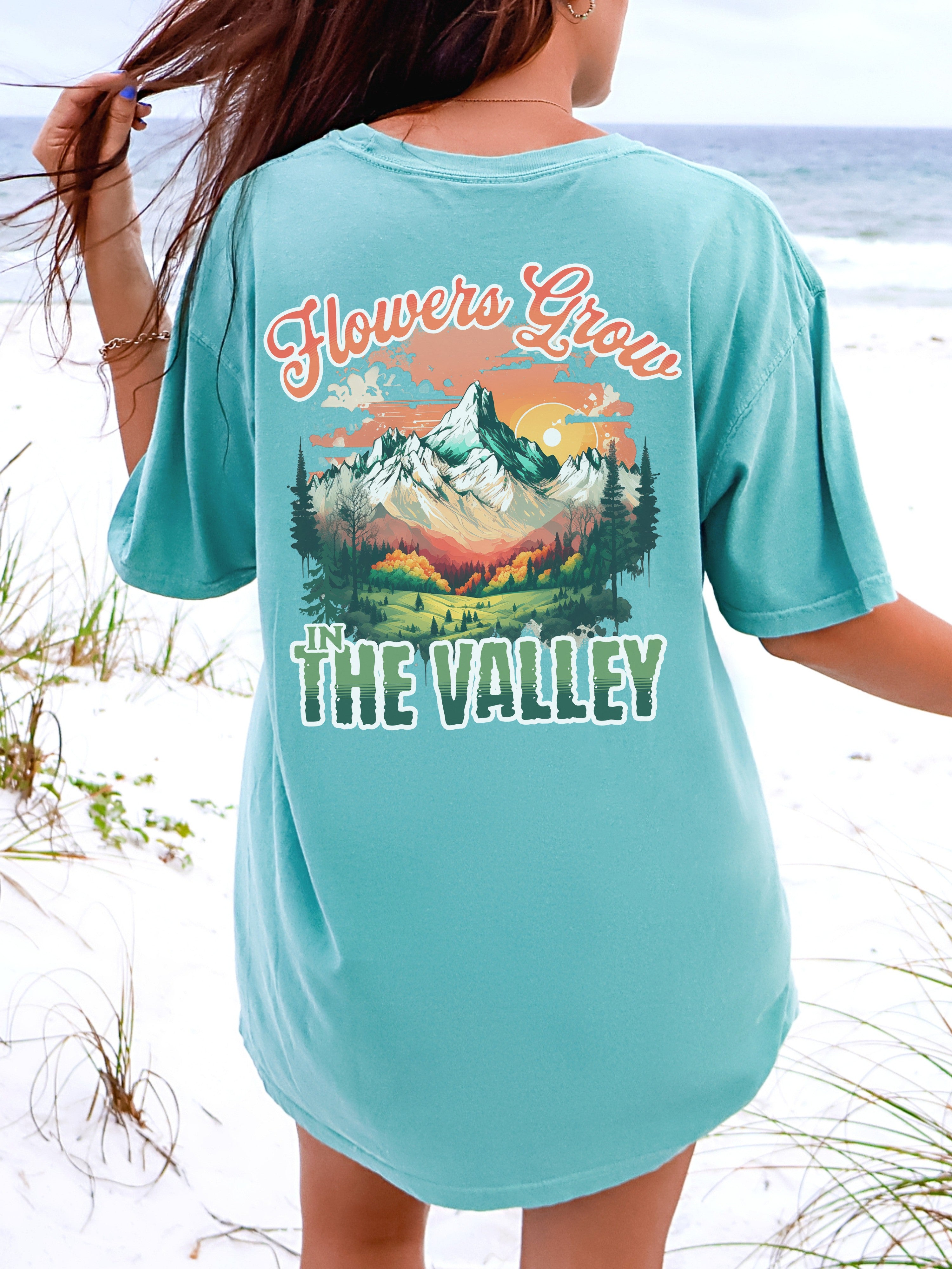 Flowers Grow in the Valley  —  Mountain Art T-Shirt
