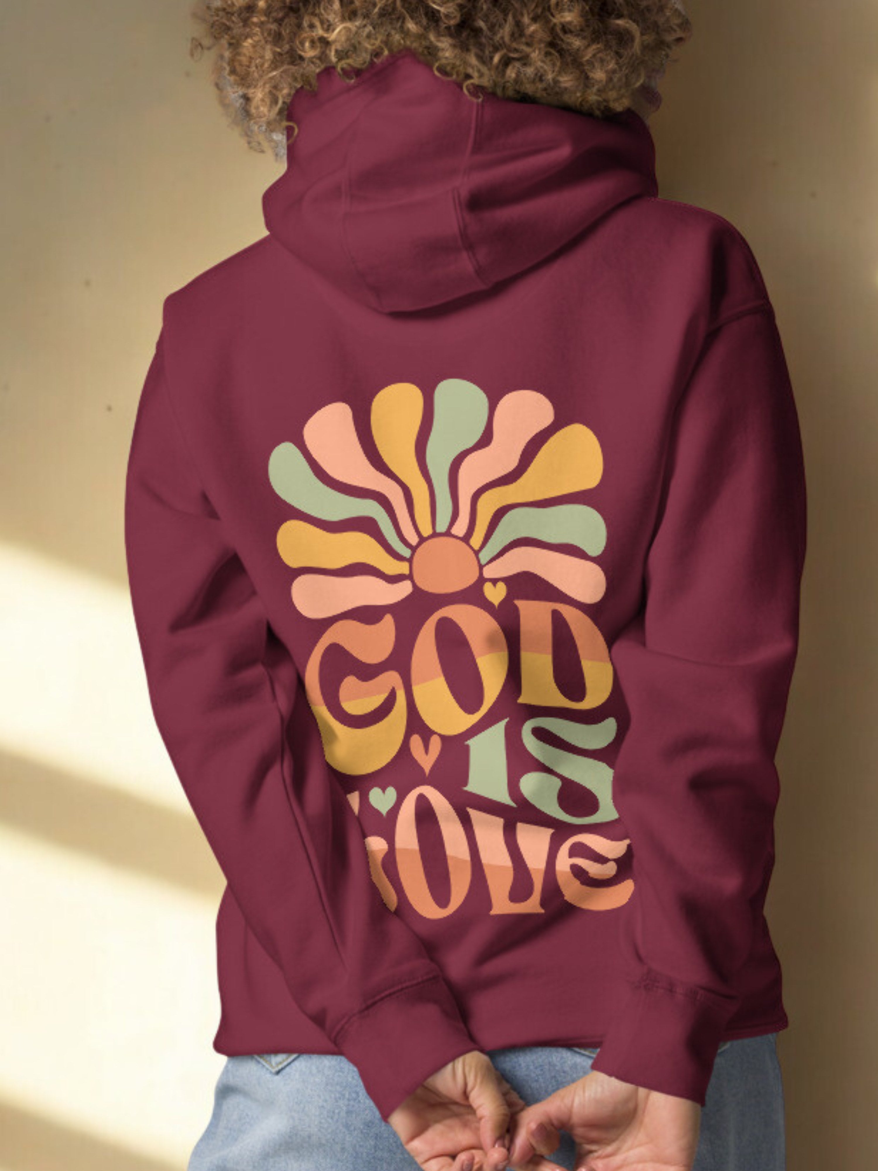 God Is Love  —  Retro Sun Hoodie