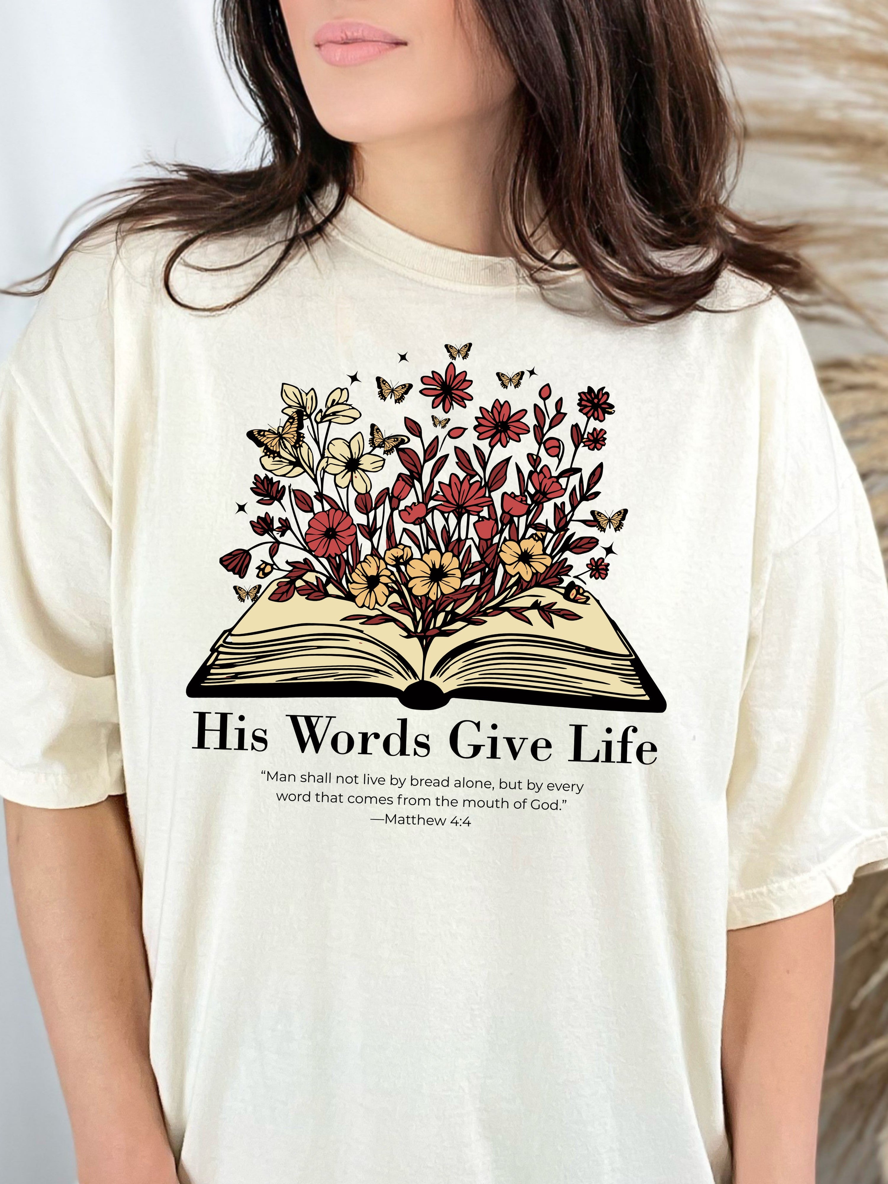 His Words Give Life — Bible & Blooms