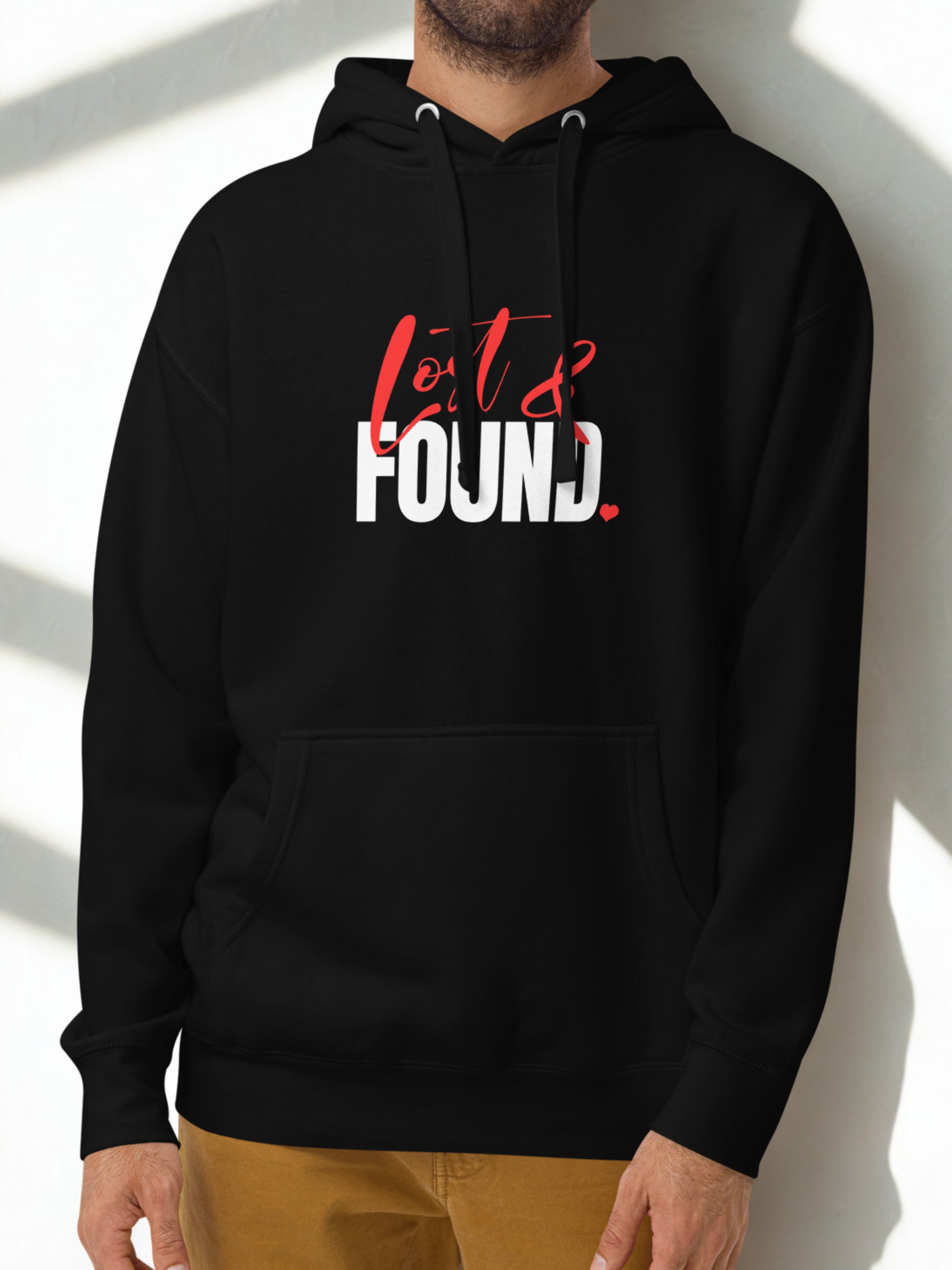 Lost & Found. — Red & White Bold Hoodie
