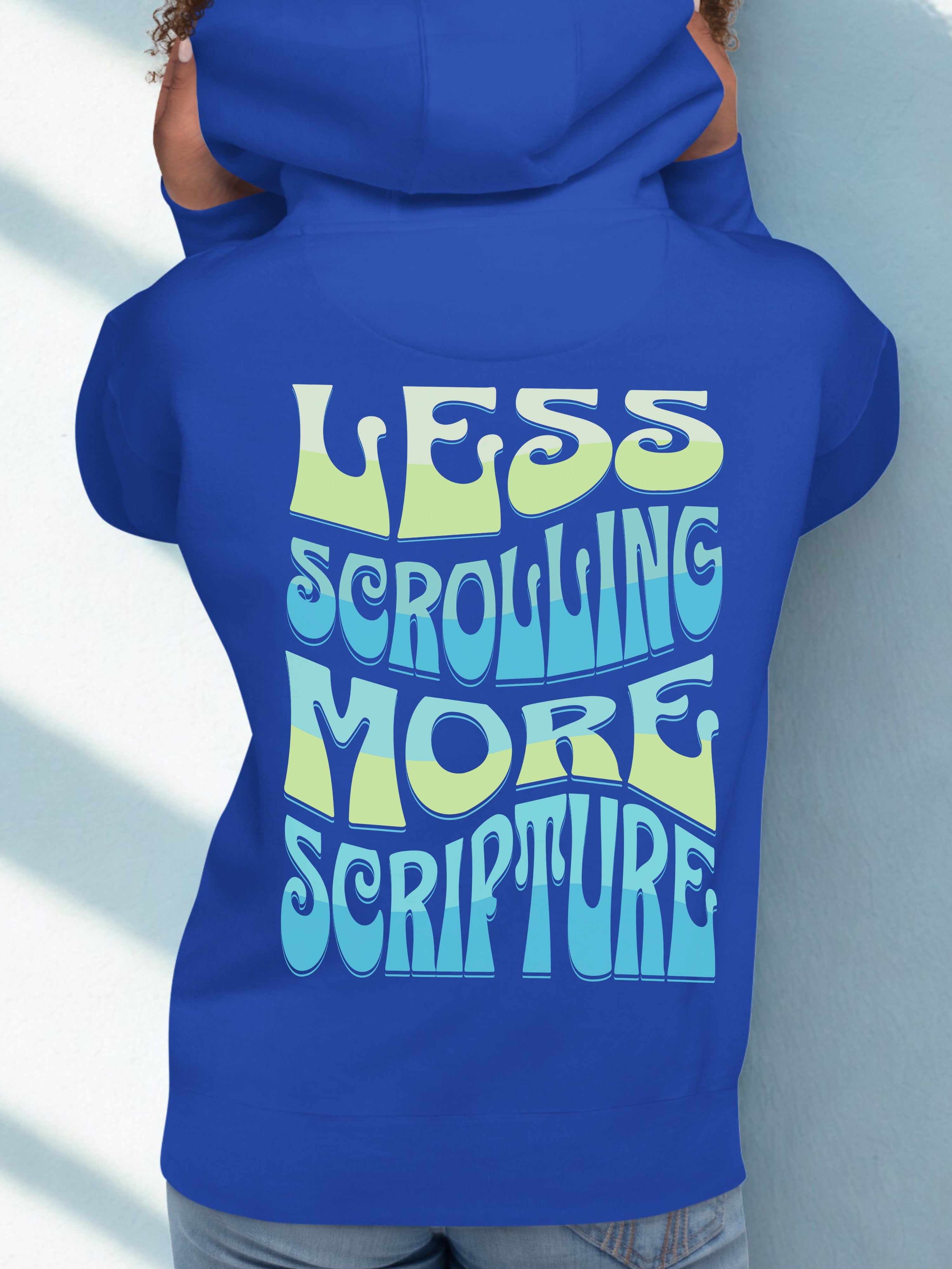 Less Scrolling More Scripture  —  Retro Art Hoodie