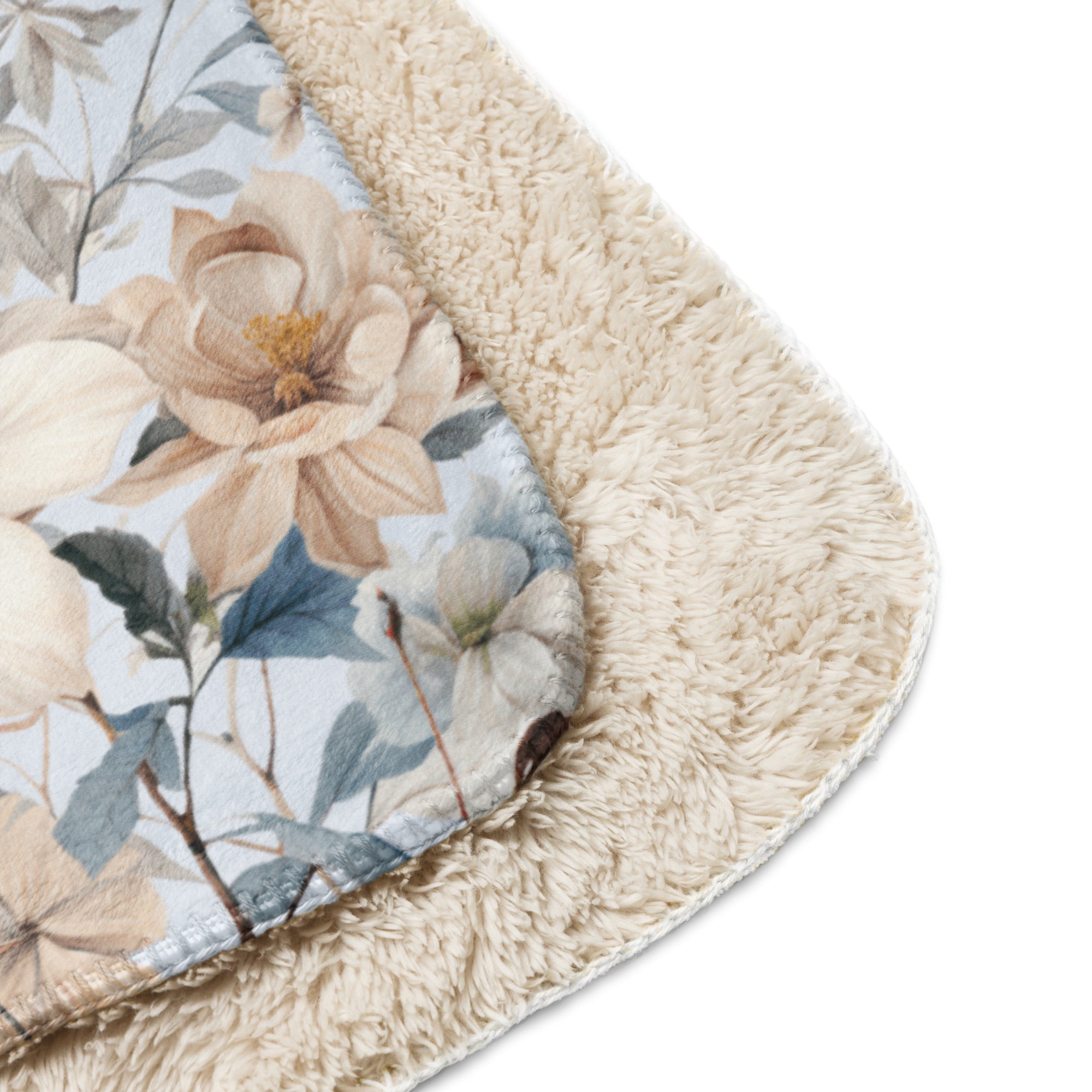 Be Still – Chinoiserie Floral Sherpa Blanket